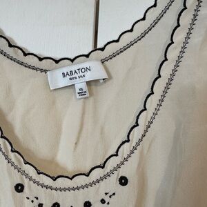 Babaton Silk Top with Black Detailing